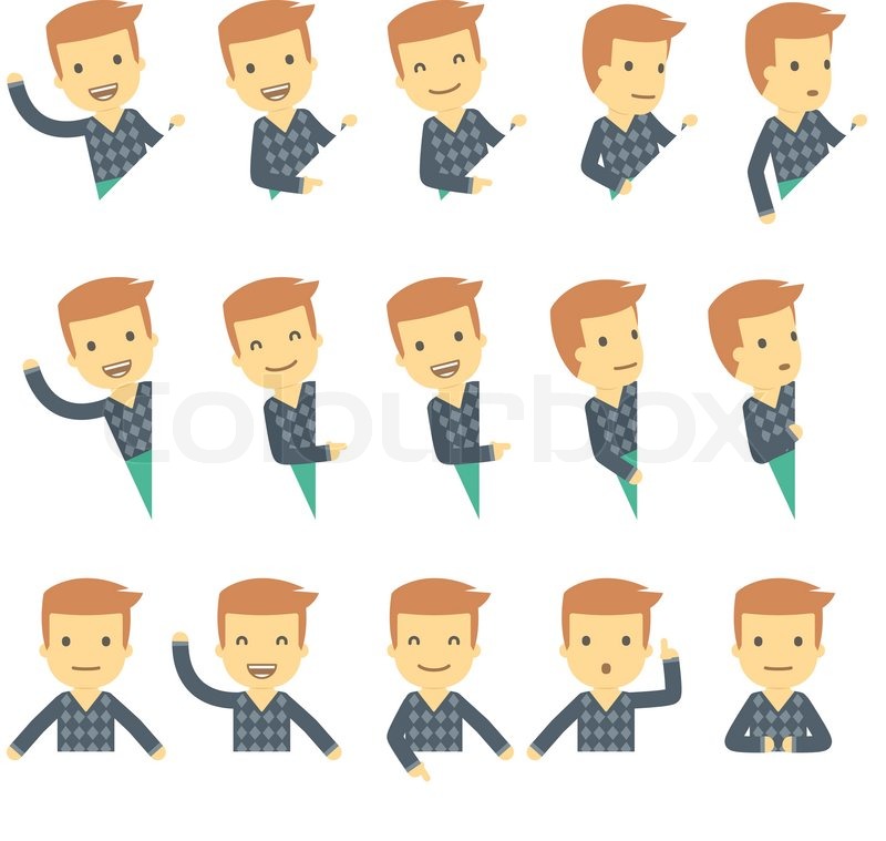 800x759 Urban Character Set In Different Stock Vector Colourbox