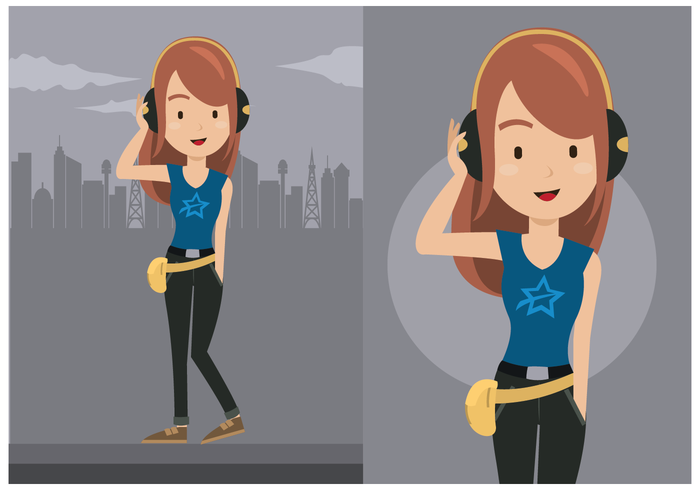700x490 Cute Young Woman Character Vector