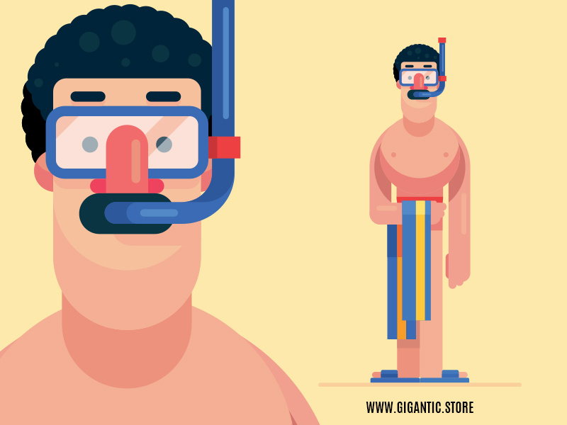 800x600 Flat Design Summer Character Illustration In Adobe Illustrator