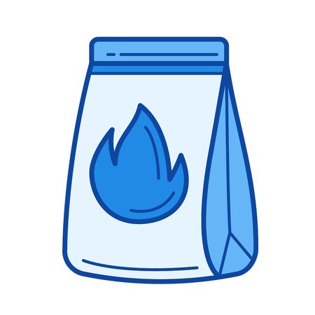 450x450 Grill Charcoal Vector Line Icon Isolated On White Background