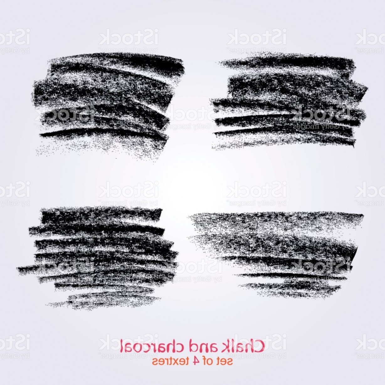 1228x1228 Set Of Grunge Texture Created With Chalk And Charcoal Vector Brush