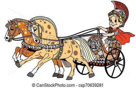450x290 Cartoon Roman Chariot Cartoon Boy In A Roman War Chariot Pulled