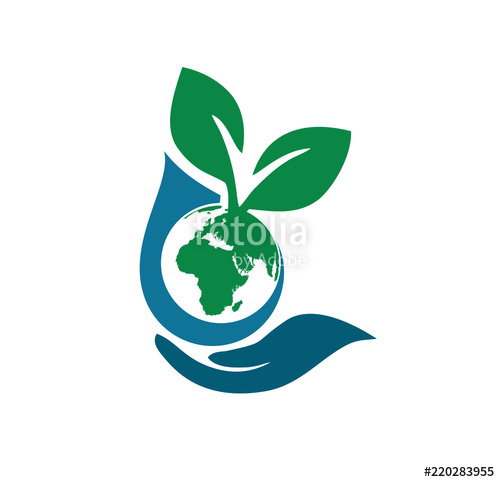 500x482 World With Plant Charity Vector Stock Image And Royalty Free