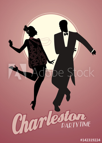 357x500 Elegant Couple Silhouettes Wearing Style Clothes Dancing
