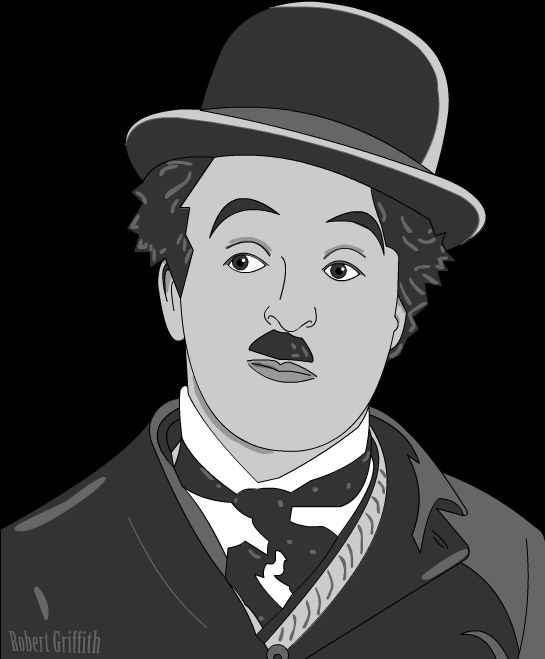 Charlie Chaplin Vector Art 545x659 Charlie Chaplin Vector Art