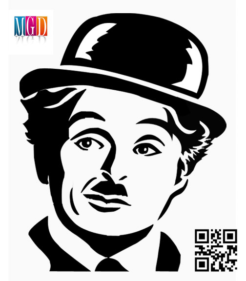 Charlie Chaplin Vector Image In Black And White Jaime's Artwork 504x576 Charlie Chaplin Vector Image In Black And White Jaime's Artwork