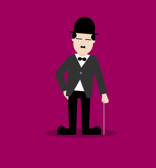 Charlie Chaplin Flat Design Vector Premium Download 626x675 Charlie Chaplin Flat Design Vector Premium Download