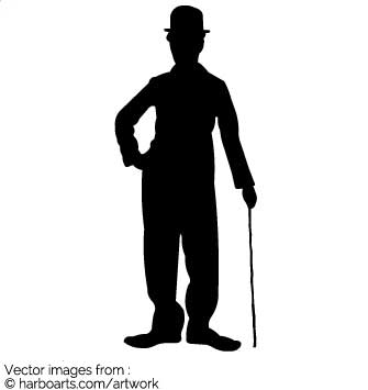 Download Charlie Chaplin Silhouette 335x355 Download Charlie Chaplin Silhouette