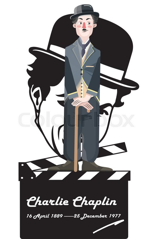Beautiful Charlie Chaplin Retro Stock Vector Colourbox 522x800 Beautiful Charlie Chaplin Retro Stock Vector Colourbox