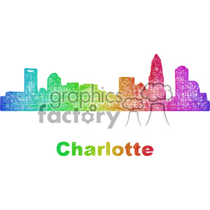 300x300 City Skyline Vector Clipart Usa Charlotte Clipart Royalty Free