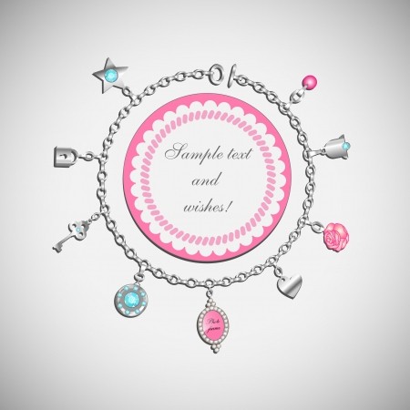 450x450 Doodle With Charm Bracelet Royalty Free Vector Graphics