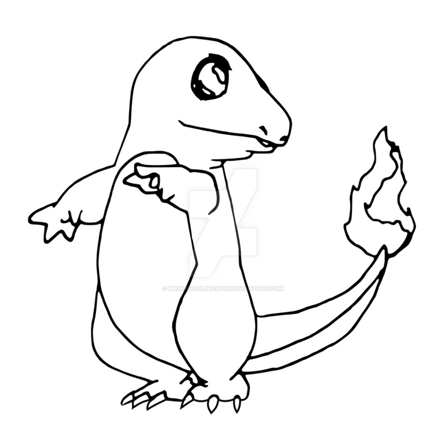 Charmander Face Outline