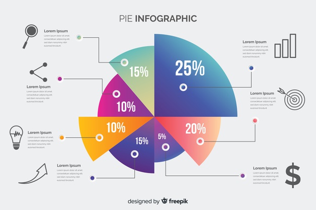626x417 Pie Chart Vector Free Download