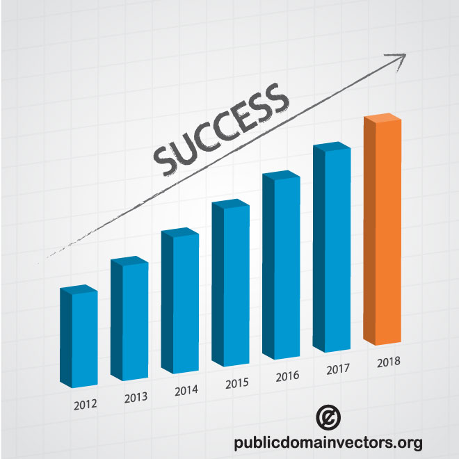 660x660 Success Chart Vector Image