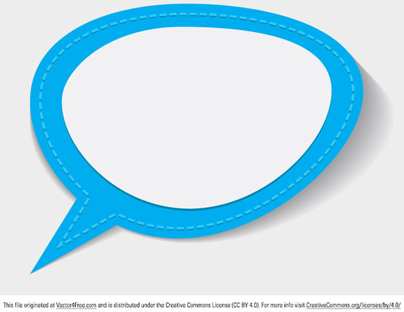 580x448 Sewn Chat Bubble Vector Free Vector In Adobe Illustrator