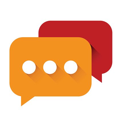 Chat Icon Vector Orange Premium Clipart 416x416 Chat Icon Vector Orange Premium Clipart