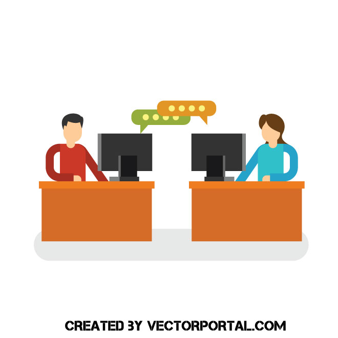 660x660 Online Chat Vector Image