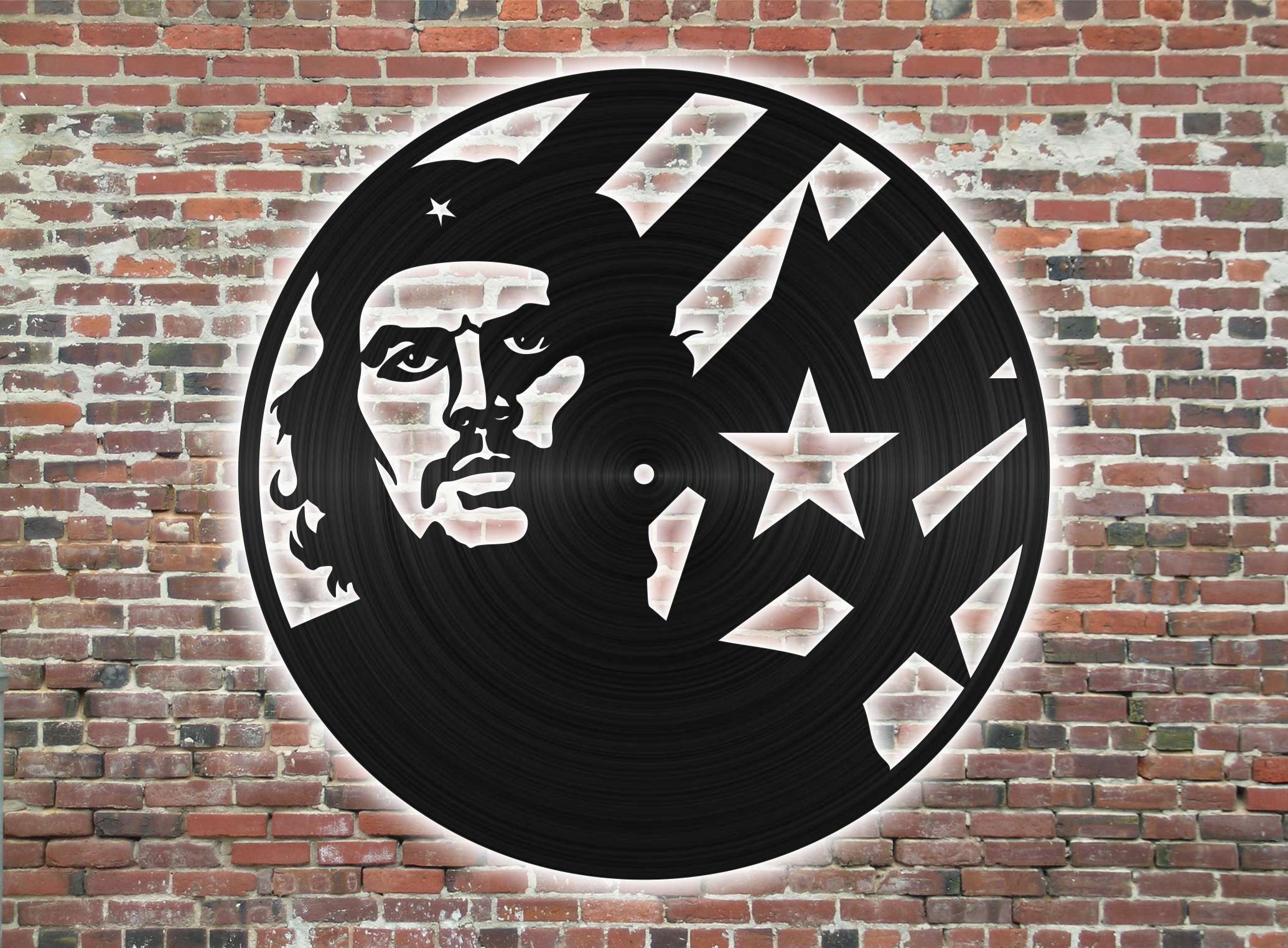 2070x1524 Laser Cut Che Guevara Wall Clock Free Vector Cdr Download