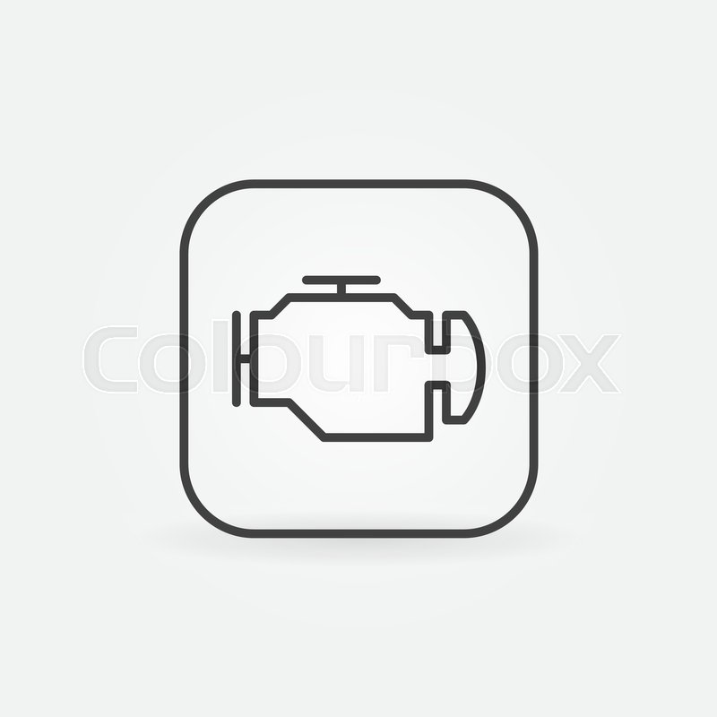 800x800 Check Engine Outline Icon