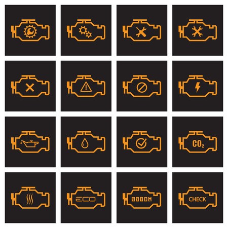 450x450 Check Engine Icon Set Royalty Free Vector Graphics