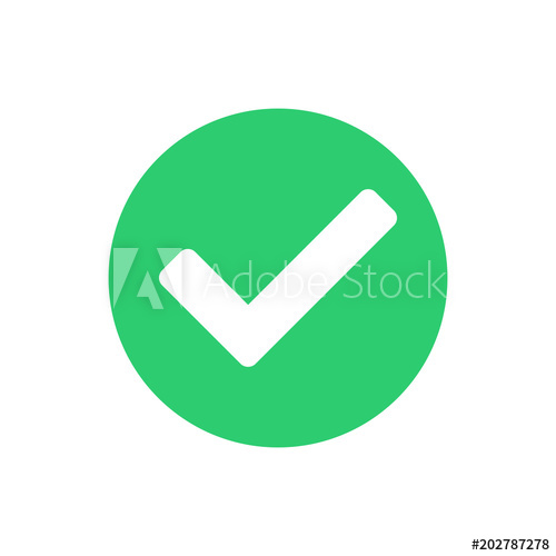 500x500 Check Mark Icon Check Icon Vector Check List Button Icon