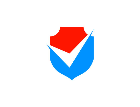 580x446 Shield And Check Mark Icon Vector Logo Graphic
