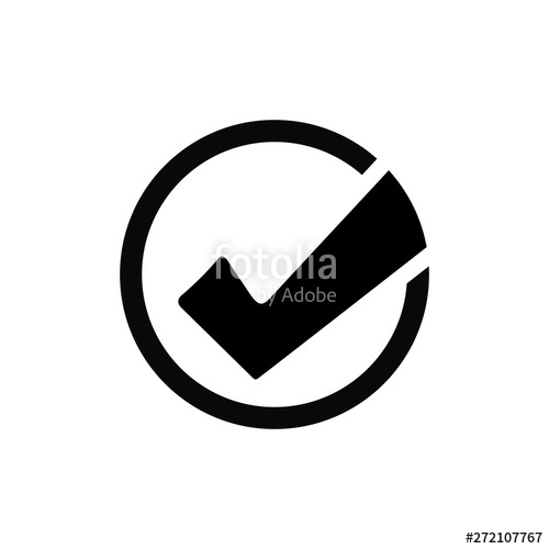 500x500 Check List Button Icon Check Icon Vector Check Mark Icon Ok