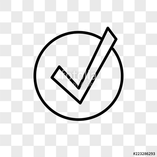 500x500 Check Mark Vector Icon Isolated On Transparent Background, Check