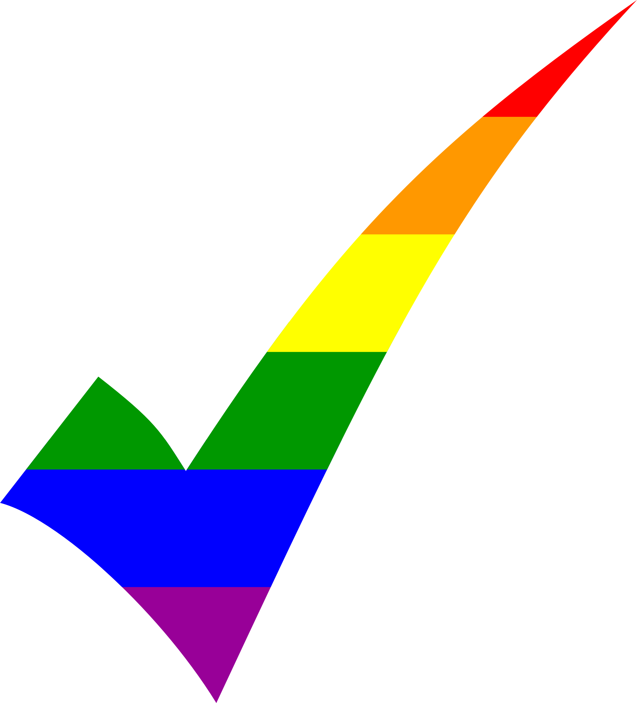 2174x2400 Rainbow Check Vector Clipart Image