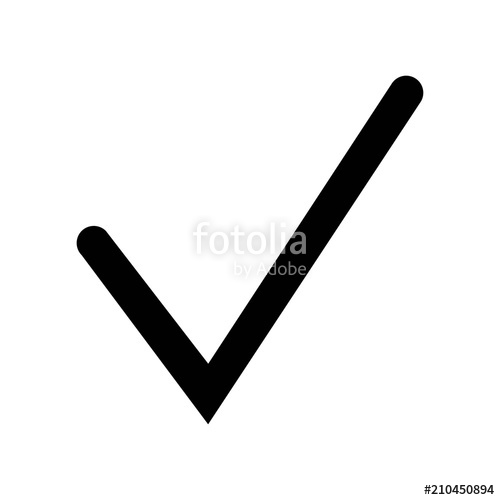 500x500 Check Mark Icon Vector Icon Simple Element Illustration Check