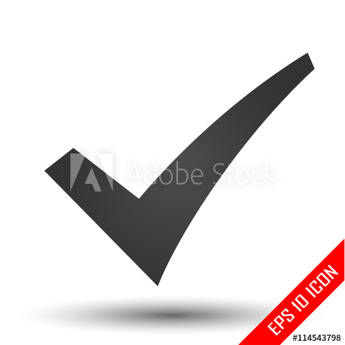 500x499 Check Mark Icon Ok Sign Simple Flat Logo Of Checkmark Symbol