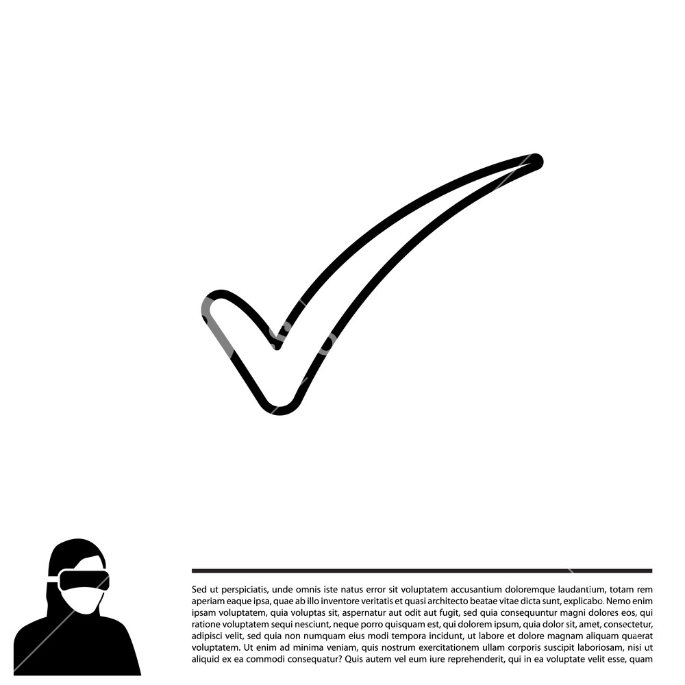 1000x1000 Check Mark Symbol, Vector Royalty Free Stock Image