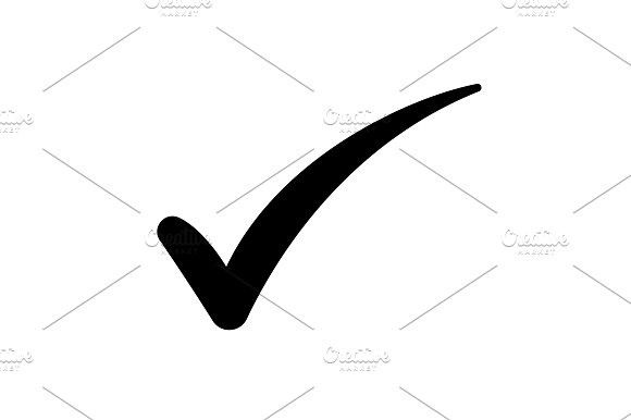 580x386 Check Mark Symbol, Vector Black Tool Design Symbols, Symbol