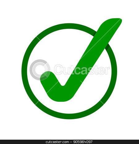 450x464 Green Check Mark Icon Tick Symbol Vector Stock Vector