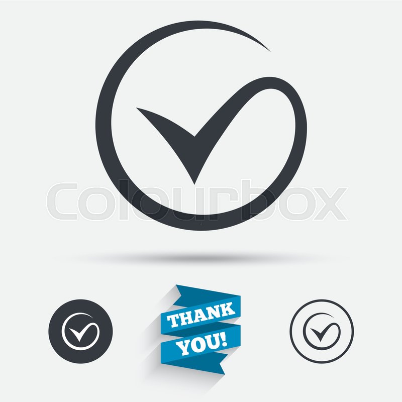 800x800 Tick Sign Icon Check Mark Symbol Stock Vector Colourbox