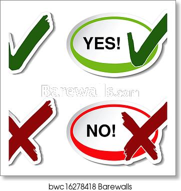 362x382 Vector Yes No Button