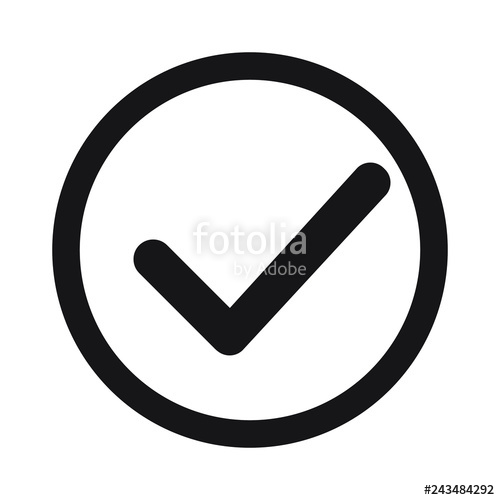 500x500 Check Icon Checkmark Vector Approved Symbol Ok Icon Check