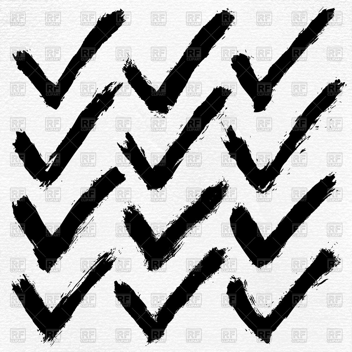 1200x1200 Ink Drawn Check Mark Vector Image Of Signs, Symbols, Maps