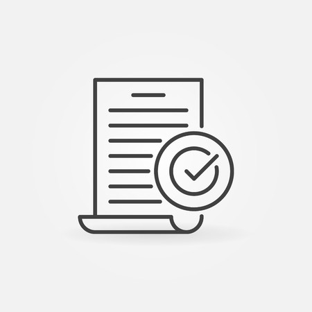 Document With Checkmark Vector Icon In Thin Line Style Royalty 450x450 Document With Checkmark Vector Icon In Thin Line Style Royalty