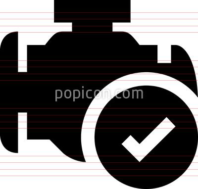 Engine Checkmark Vector Icon 400x382 Engine Checkmark Vector Icon