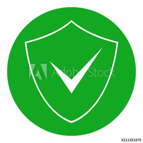 Green Shield And Check Mark In Circle Protection Symbol Vector 500x500 Green Shield And Check Mark In Circle Protection Symbol Vector