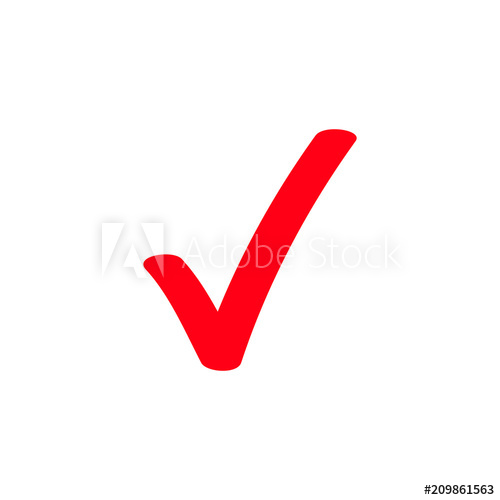 Red Tick Marker Checkmark Vector Icon 500x500 Red Tick Marker Checkmark Vector Icon