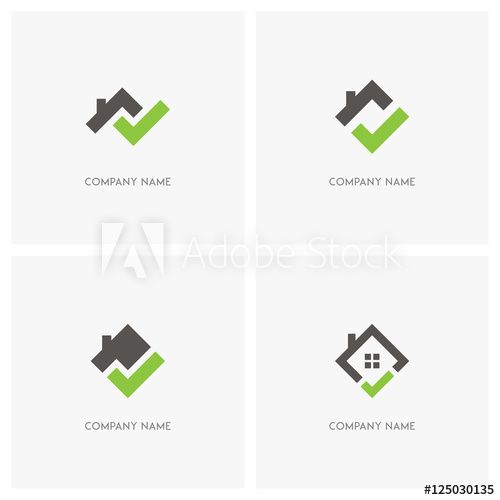 500x500 Real Estate With Check Mark Vector Logo Home With Window