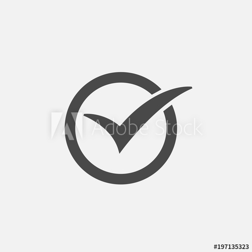 500x500 Check Mark Vector Icon For Correct Or Approved
