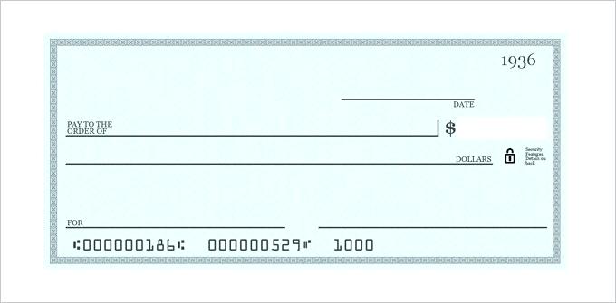 680x335 Blank Check Template Free Word Vector Formats For Business Pdf