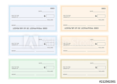500x357 Check Template Bank Blank Check Icon Vector