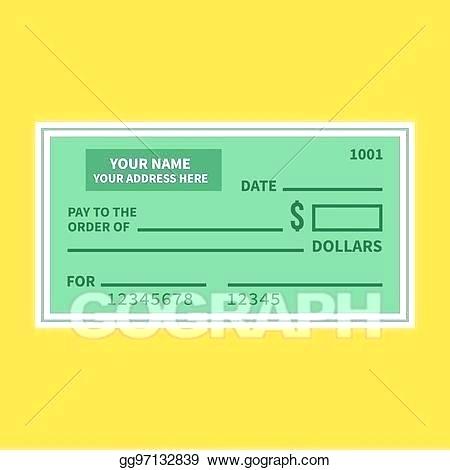 450x470 Bank Check Template Vector Mock Cheque Meaning Up