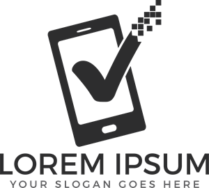300x270 Mobile Phone With Check Sign Logo Vector