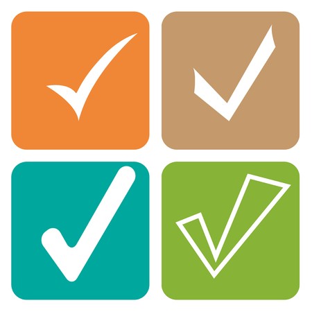 450x450 Tick Sticker Check Vector Icon Check Marks Green Color Symbol