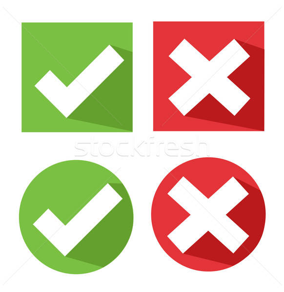 582x600 Vector Check Mark Icons Vector Illustration Edmond Mihai Vertes